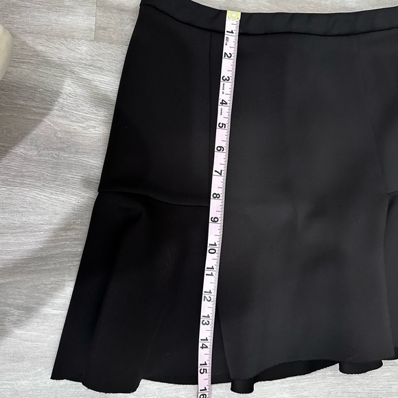 Topshop Peplum Scuba Skirt 6 Black - Picture 5 of 6